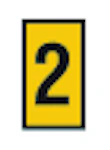 SNEPPMERKE 1,5² WIC1 GUL 2 200TEGN/PK N