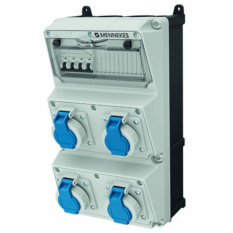 AMAXX-uttakssentral, IP67 4 schuko med vern
