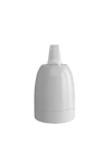 PÆREHOLDER E27 CERAMIC HVIT BLANK HVIT