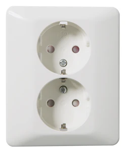 schneider electric Rs1091 pt delt stikkontakt lav polarhvit
