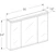 ido Mirror cabinet ido 9650162501001 glow 900 oak