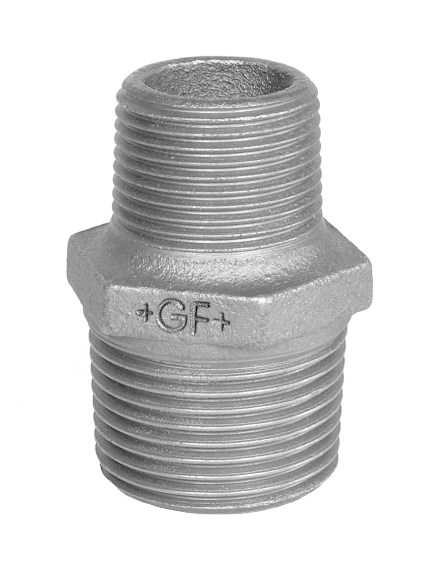 gf Hexagon red. nipple galv. 2 1/2x2 nr.245r