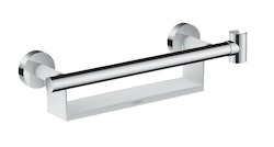 GRAB BAR HANSGROHE 26328400 WITH SHELF AND HOLDER