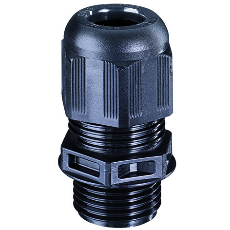 Nippel M25 svart IP54