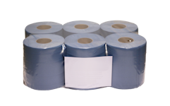 INDUSTTRIAL PAPER BLUE 6 ROLL, 20cm x 140m 2-PLY