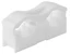 veslok Pipe clamp double veslok 12-22mm white 6pcs