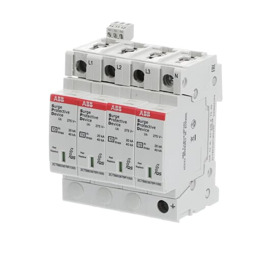 abb smart buildings Överspänningsskydd fastighet ovr t2 3p+n p ts qs