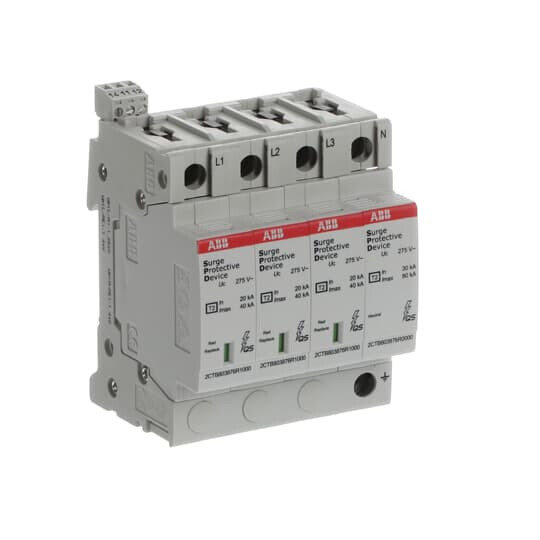 abb smart buildings Överspänningsskydd fastighet ovr t2 3p+n p ts qs