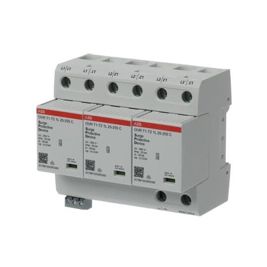 abb smart buildings Överspänningsskydd fastighet ovr t1-t2 3p p ts qs