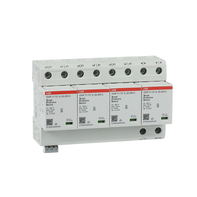abb smart buildings Ylijännitesuoja kiinteistö abb ovr t1-t2 3p+n p ts qs