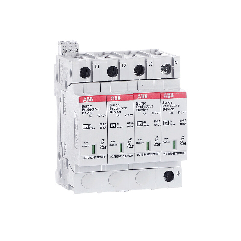 abb smart buildings Överspänningsskydd fastighet ovr t2 3p+n p ts qs