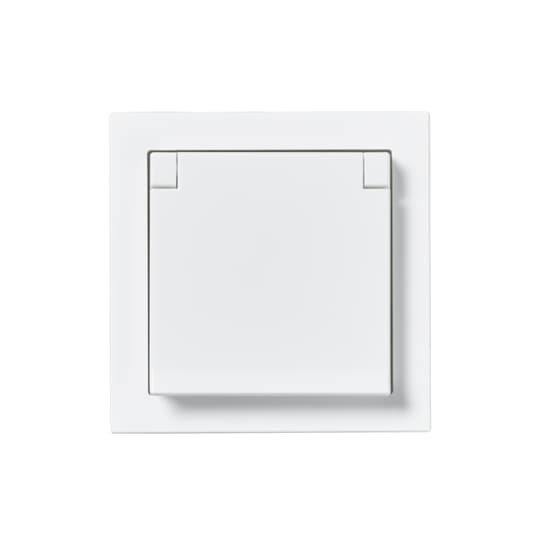 abb Impressivo® innfelt enkel stikkontakt ip44 hvit