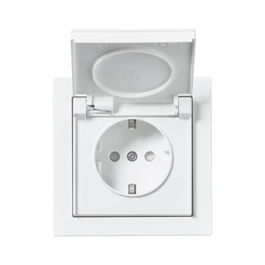 IMPRESSIVO® INNFELT ENKEL STIKKONTAKT IP44 HVIT