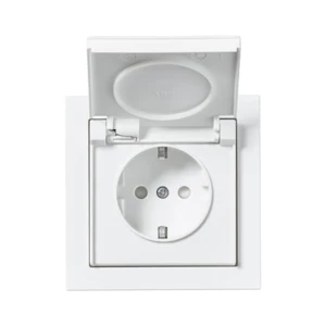 abb Impressivo® innfelt enkel stikkontakt ip44 hvit