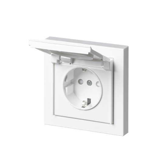 abb Impressivo® innfelt enkel stikkontakt ip44 hvit