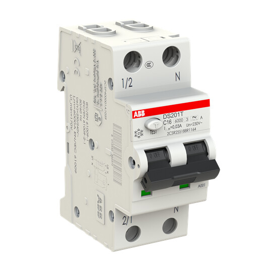 abb smart buildings Vikavirtajohdonsuojakatk ds200 ds201tc16a30 2p c 16a 30ma