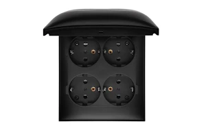 urmet Stikk 4-veis ip44 påvegg 16a skru x4 sort