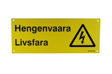 MERKINTÄKILPI HENGENVAARA/LIVSFARA
