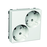OUTLET 2S/16A/IP21 DIAG WHITE