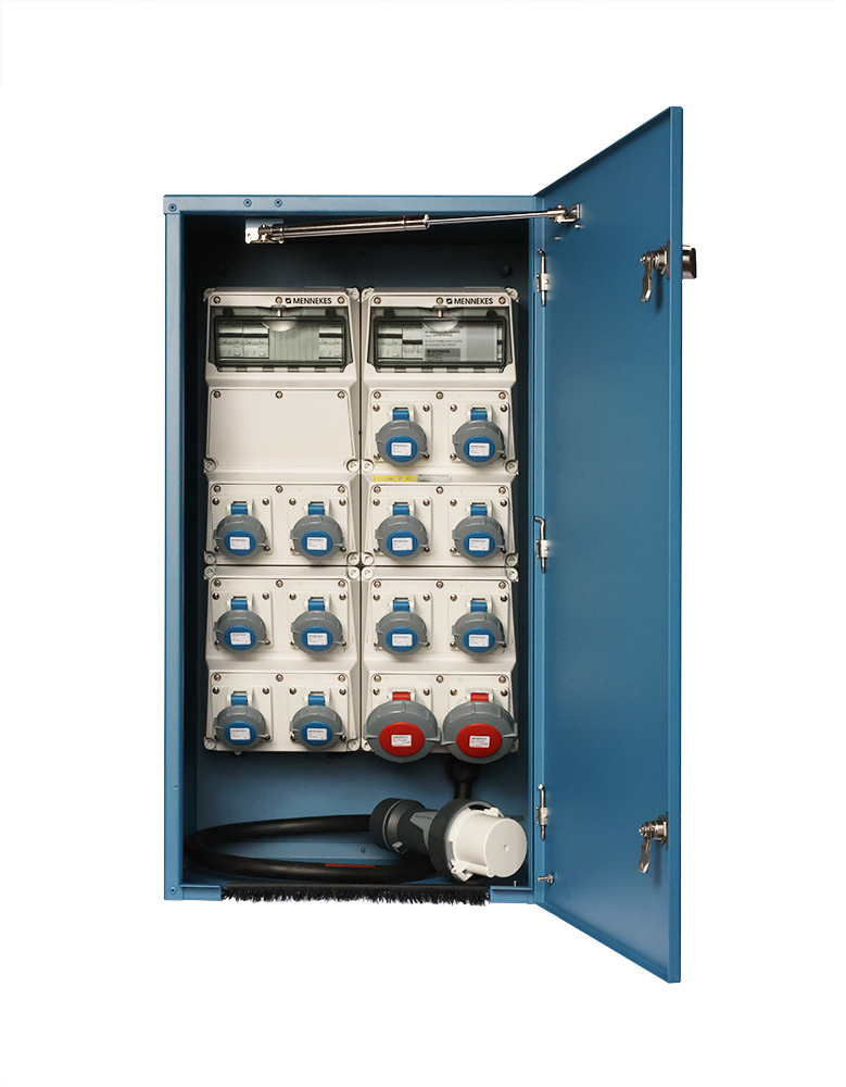 Stålskap syrefast 900H 12x16A 2x32A in1x63A