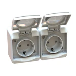VÄGGUTTAG IP44 2-DEL PRO OPAL