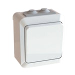 SURFACE TYPE WALL SWITCH OPAL 6/16A/250V/ WHITE IP44