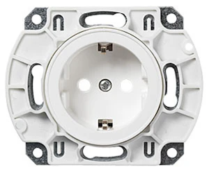 schneider electric Outlet 1-way socket outlet, flush wh
