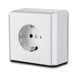 SOCKET OUTLET SURFACE SSO IP21, WHITE