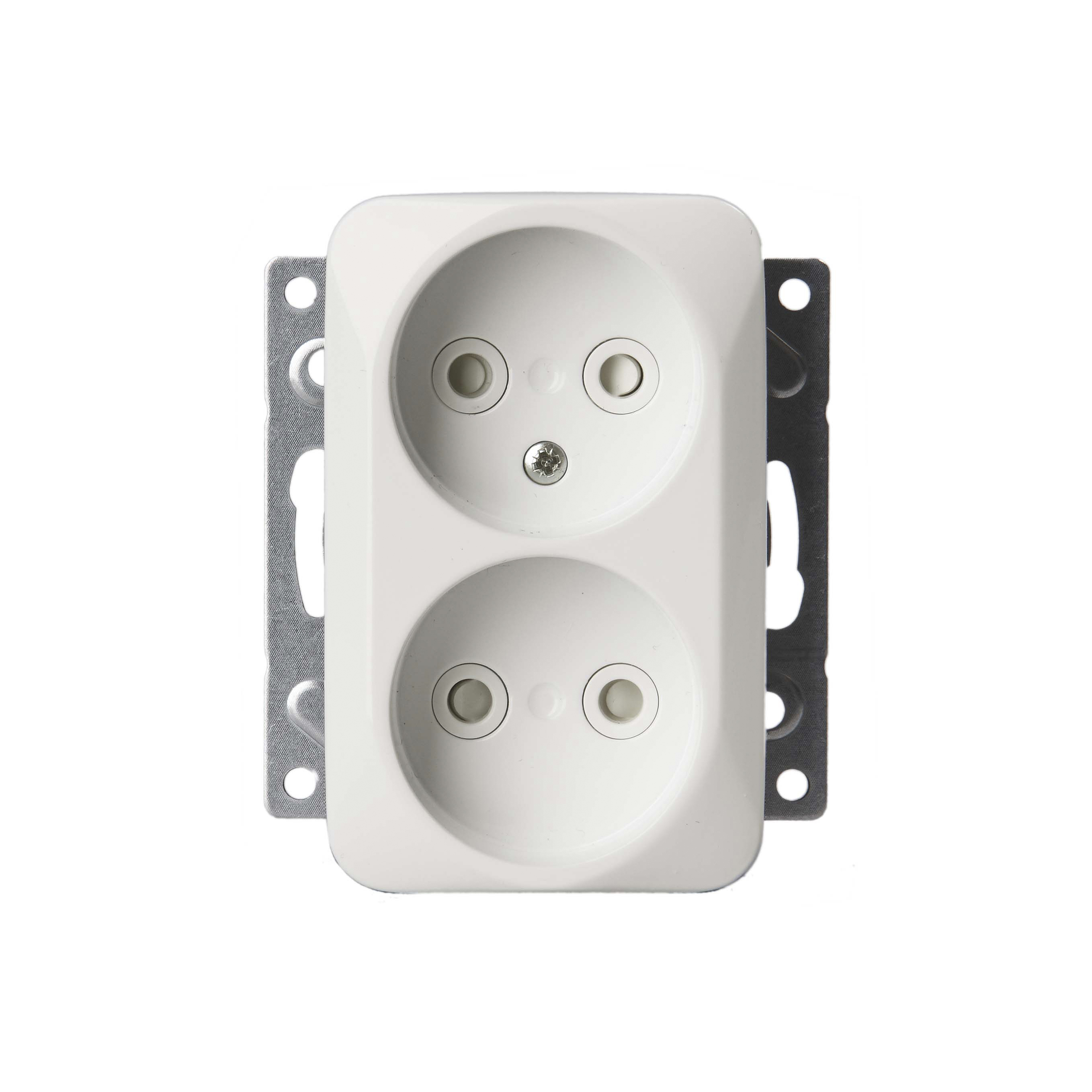 SOCKET OUTLET JUSSI 2-GANG 0-CLASS 302UCP