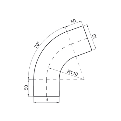 rainline Rörböj bk 70 dg bk-87-70-avit