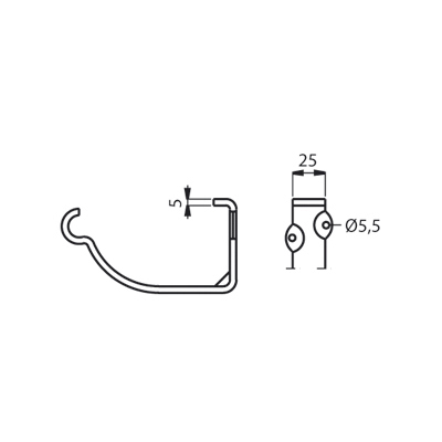 rainline Bracket for halfround gutter kfk-125-avit