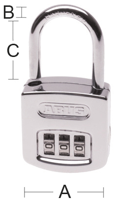 abus Riippulukko abus numerolukko 160/40