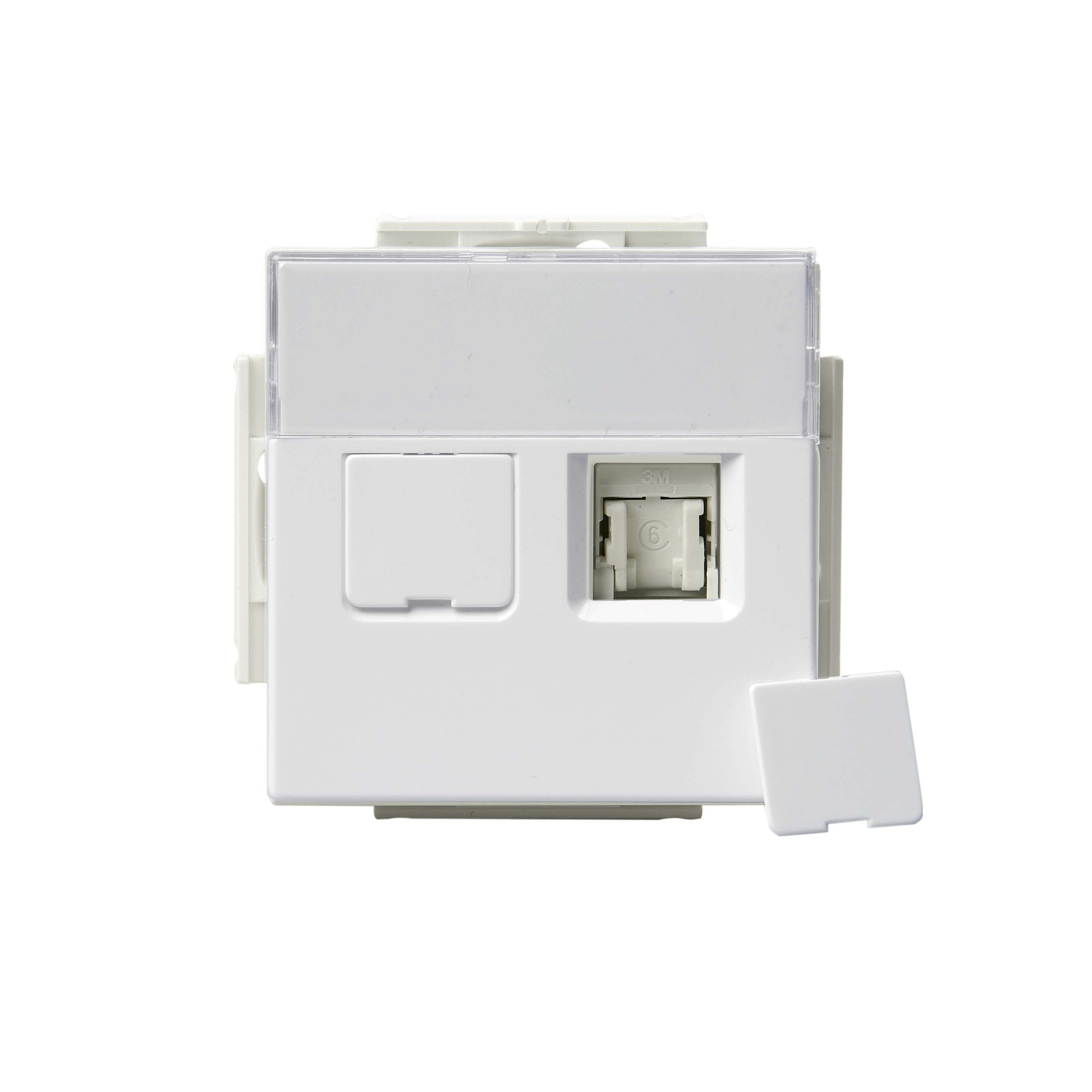 abb Rj-45 vägguttag 1819-84p vit
