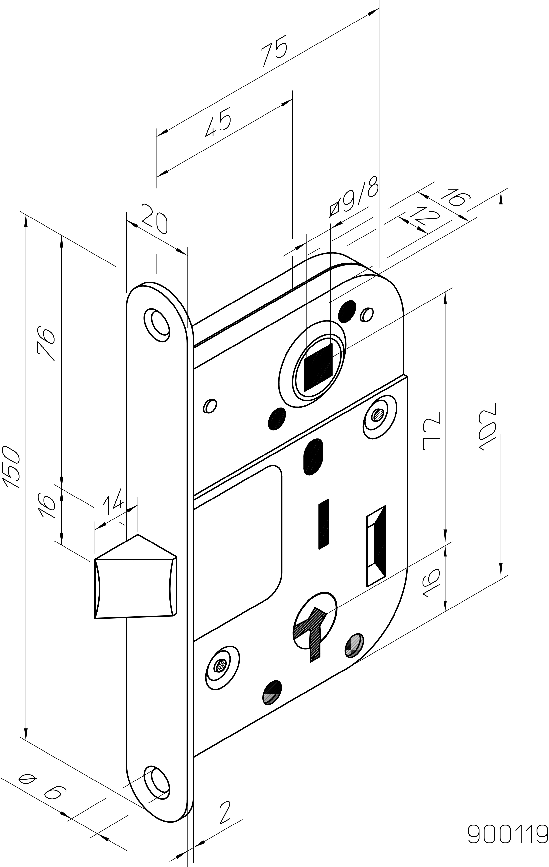 abloy Låsinsats abloy san 2020 0045/0068 mässing