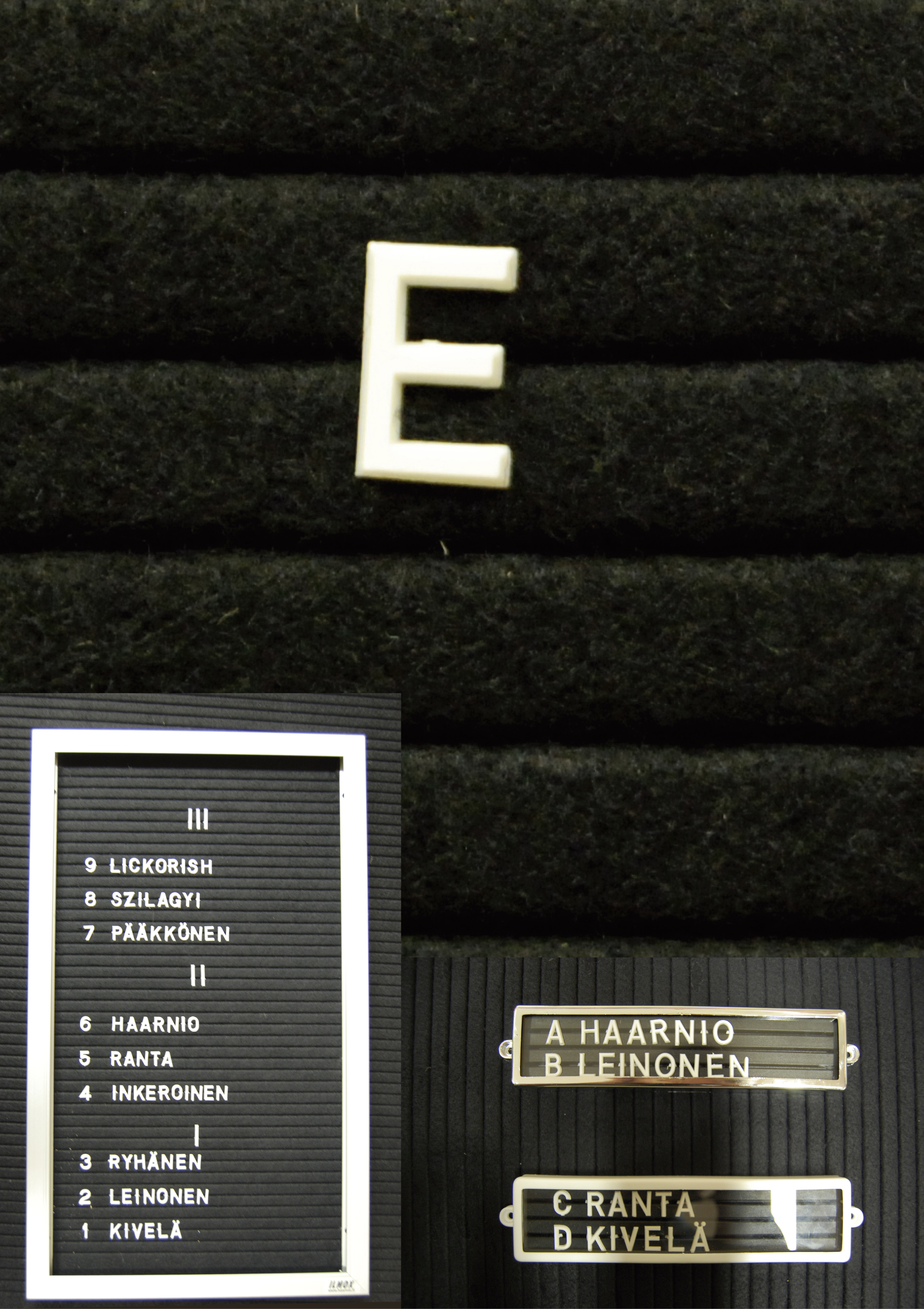 undefined Plastic letter e 13mm white