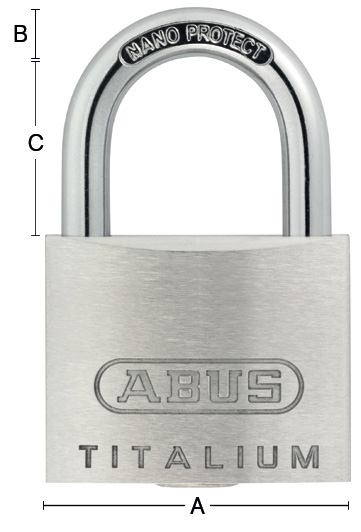 abus Padlock abus 64ti/30 b/sdknfin titalium