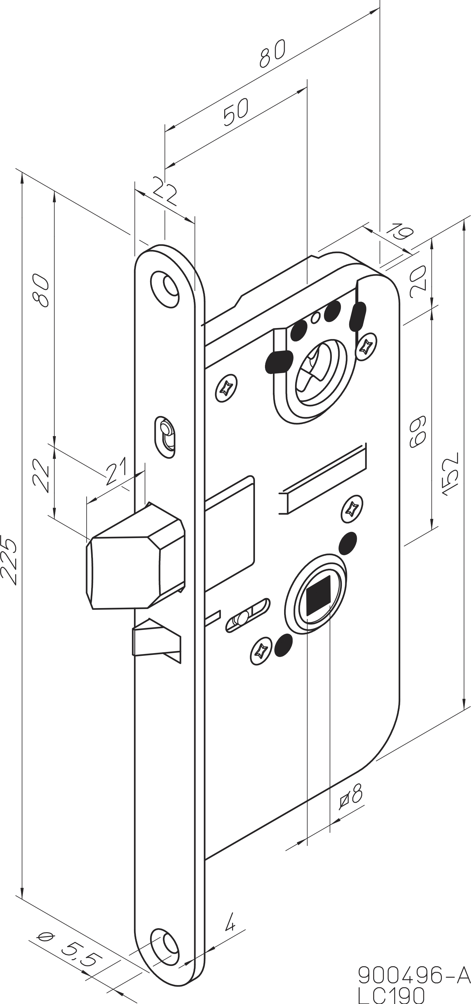 abloy Lukkorunko abloy lc190/4691 oikea