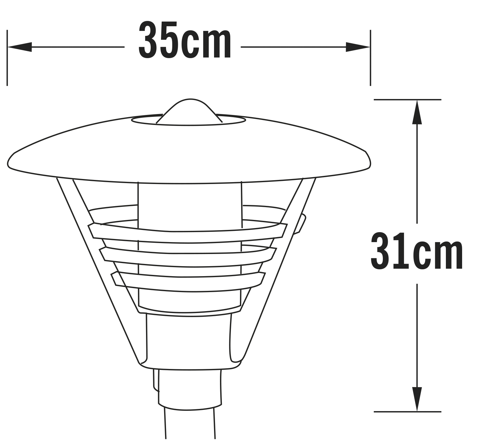 konstsmide Pylväsvalaisin gemini 502-250 1-os valkoinen