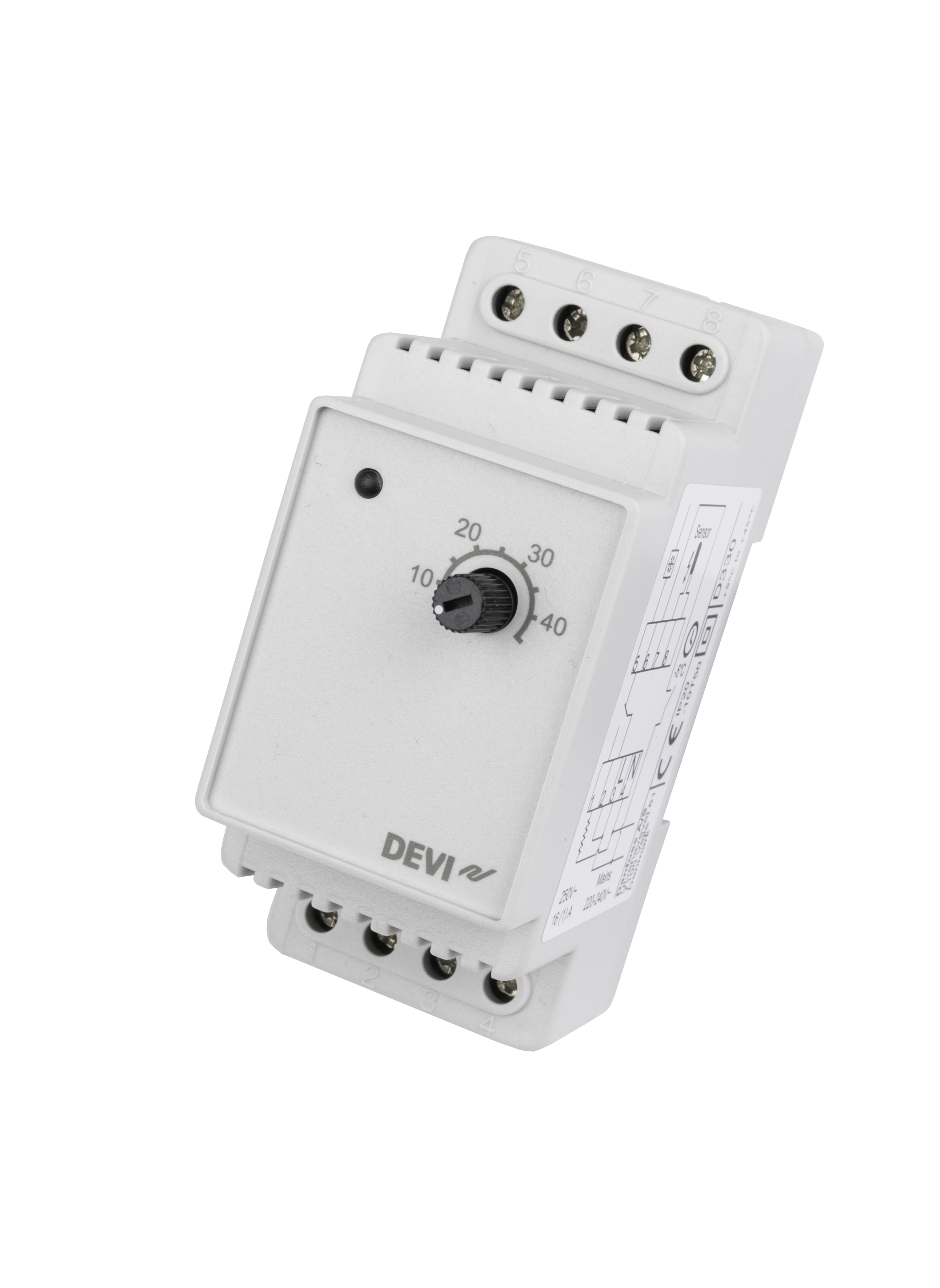 THERMOSTAT DEVI DEVIREG 330 +5-+45 16A DINFLOO
