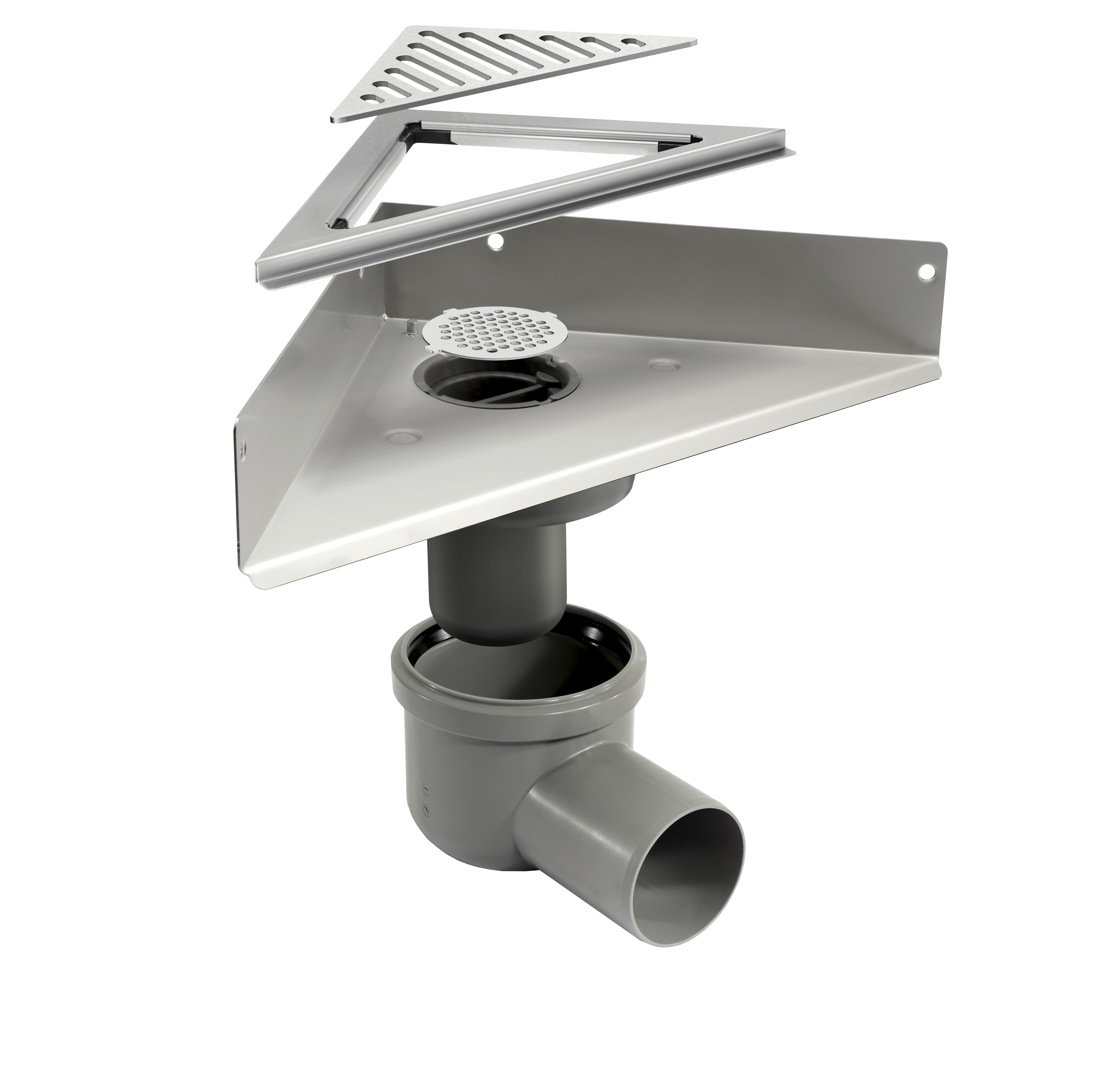 unidrain Kehys kulma unidrain 2501 200/8mm harjattu
