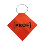 SAFETY FLAG PROF RED 30X30CM