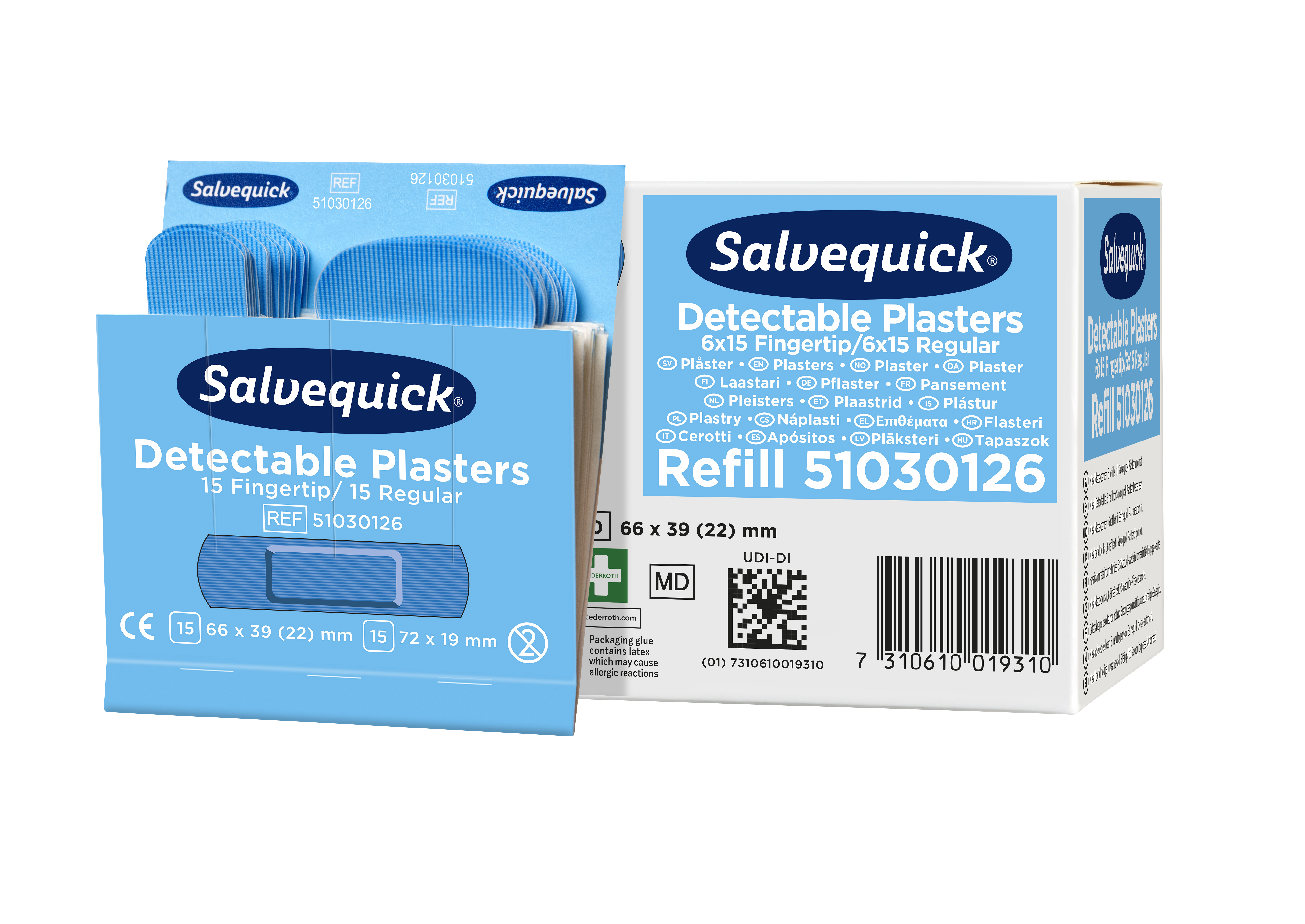 salvequick Muovilaastari salvequick sininen 51030126