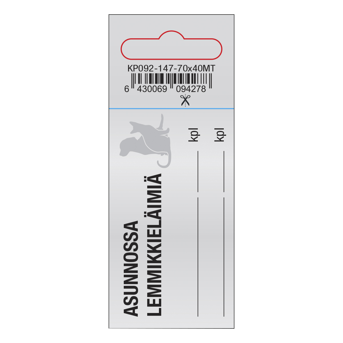 turvakauppa Dekal asunnossa lemmikkieläimi 70x40mm dekal