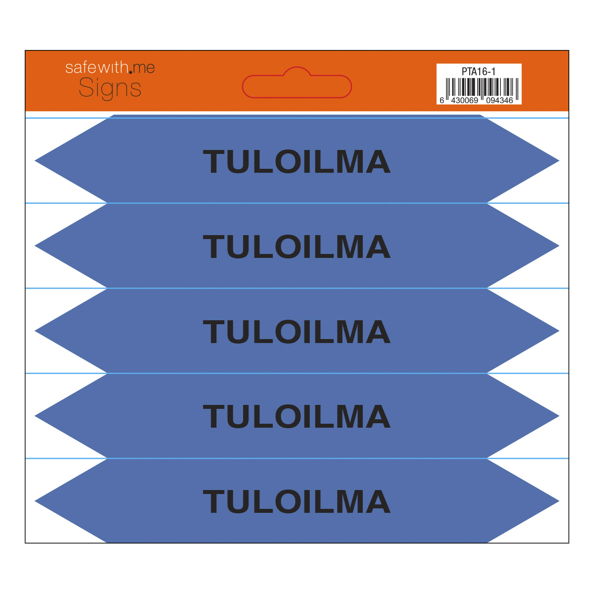 turvakauppa Pipe marking tuloilma sheet with 5 stickers