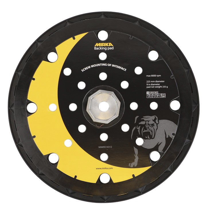 mirka Backing pad mirka 225mm 25h grip leros 8 screw