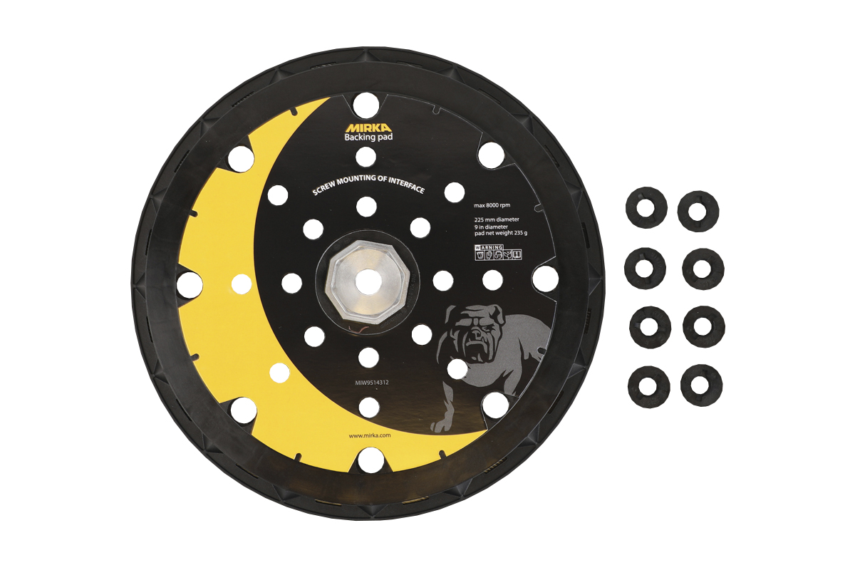 mirka Backing pad mirka 225mm 25h grip leros 8 screw
