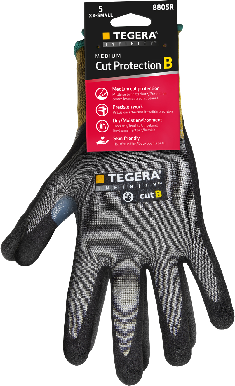 tegera Synthetic glove tegera 8805r size 11, nitrile/aqua pu
