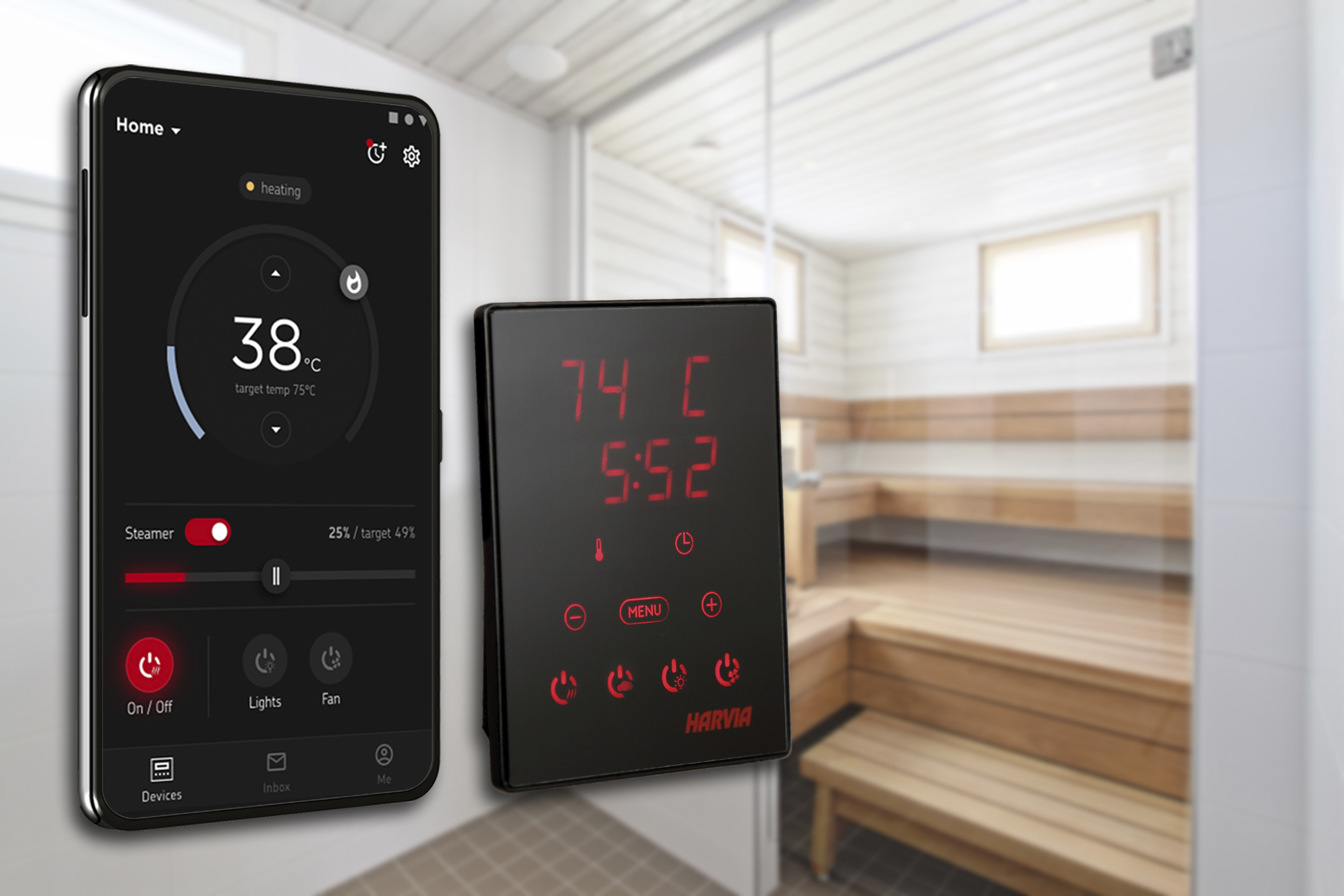 harvia Control panel xenio wifi myharvia black