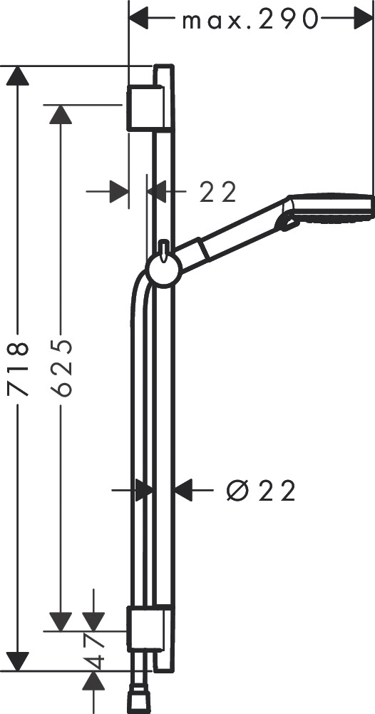 hansgrohe Shower set hansgrohe vernis shape vario 650 m.bl