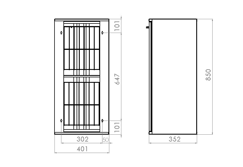 polaria Laundry cabinet polaria pyk 400 low right